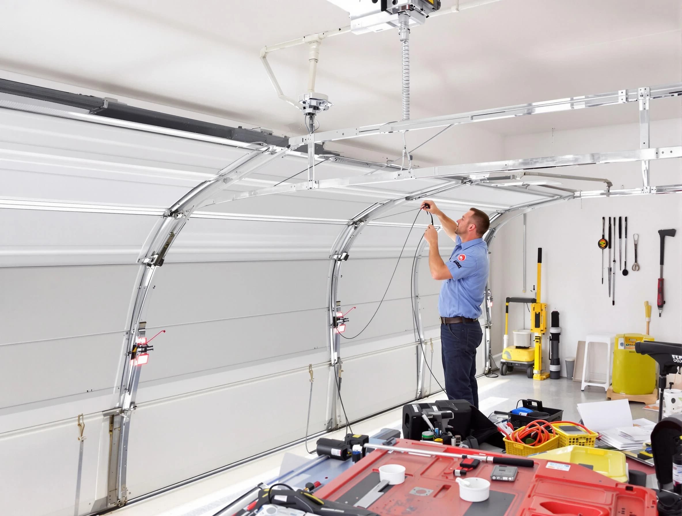 Garage door cable repair service by Roseville Garage Door Repair in Roseville
