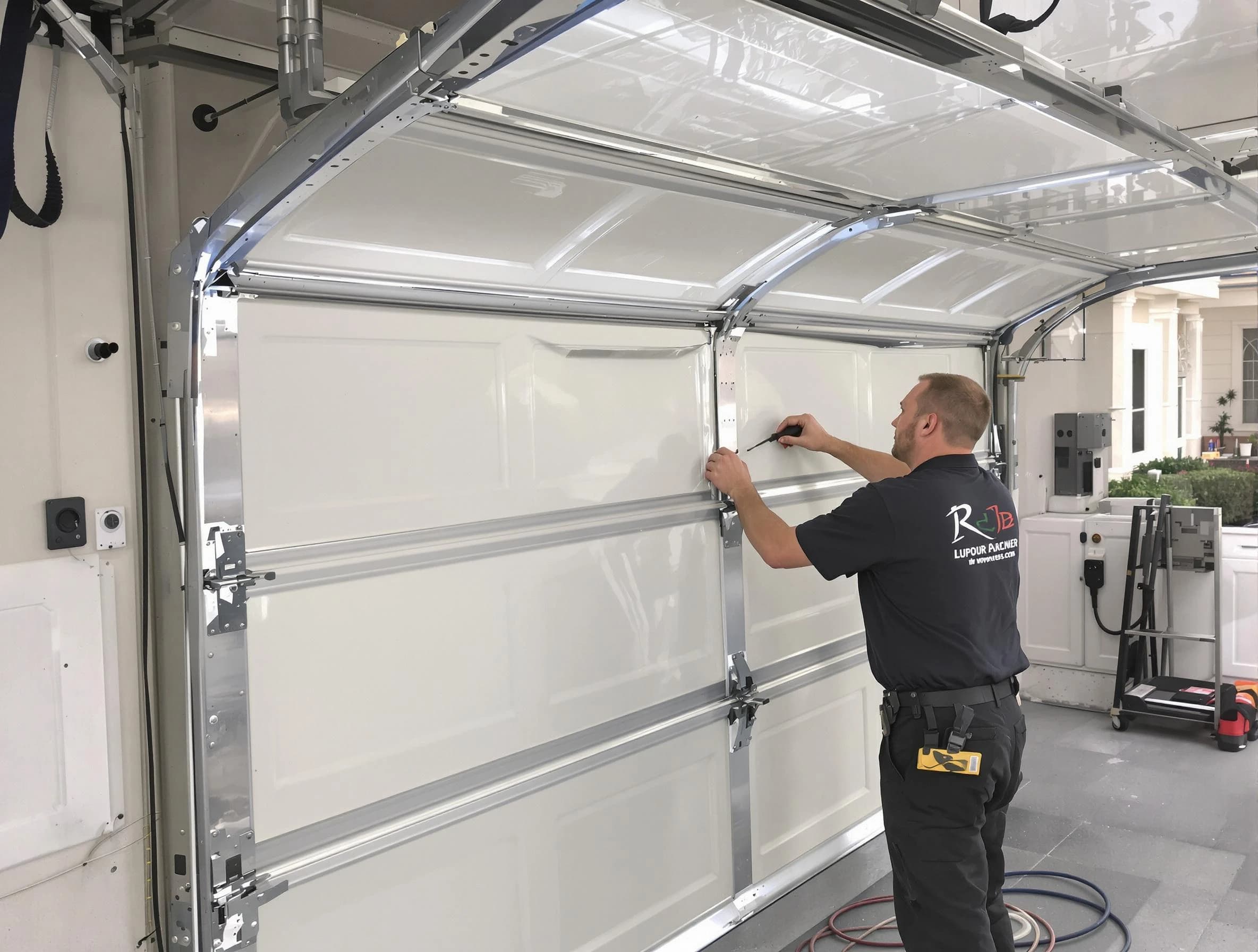 Roseville Garage Door Repair professional performing panel repair in Roseville