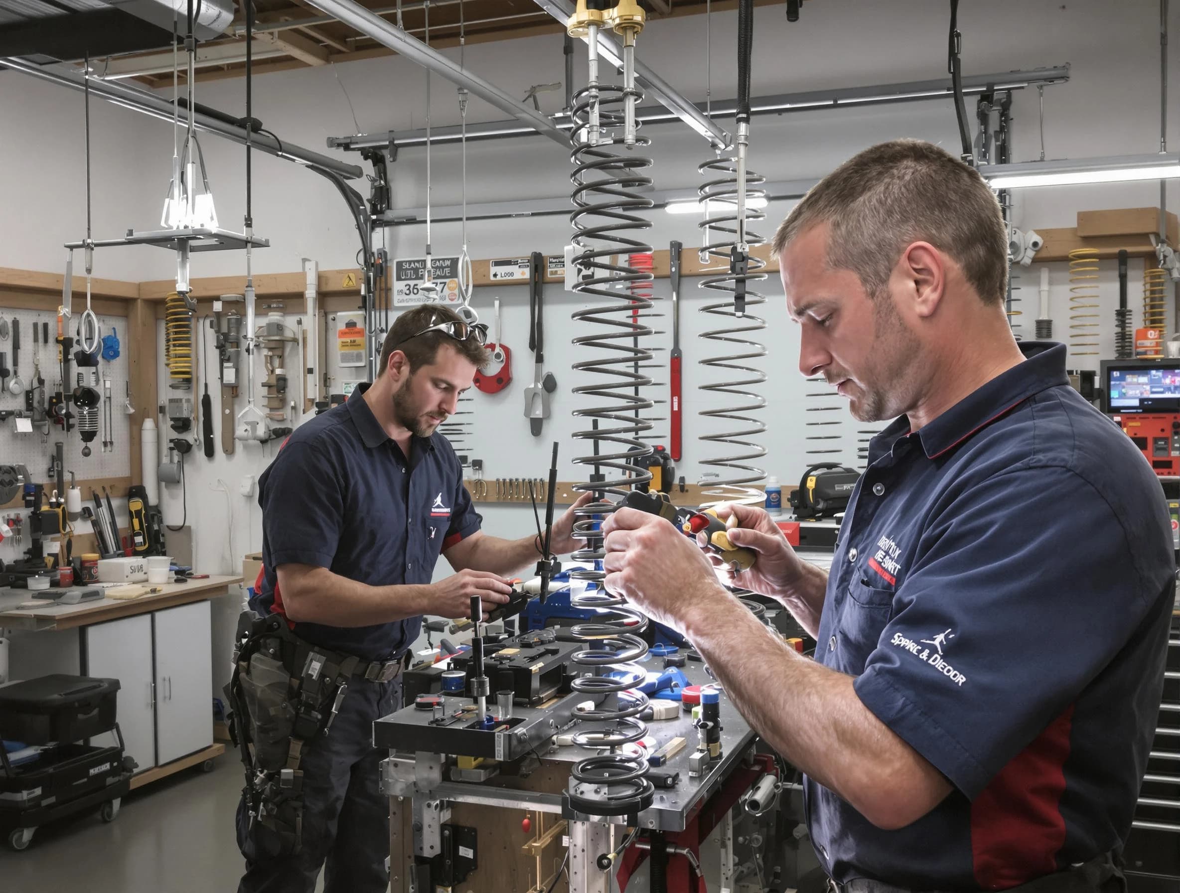 Garage door spring repair service by Roseville Garage Door Repair in Roseville