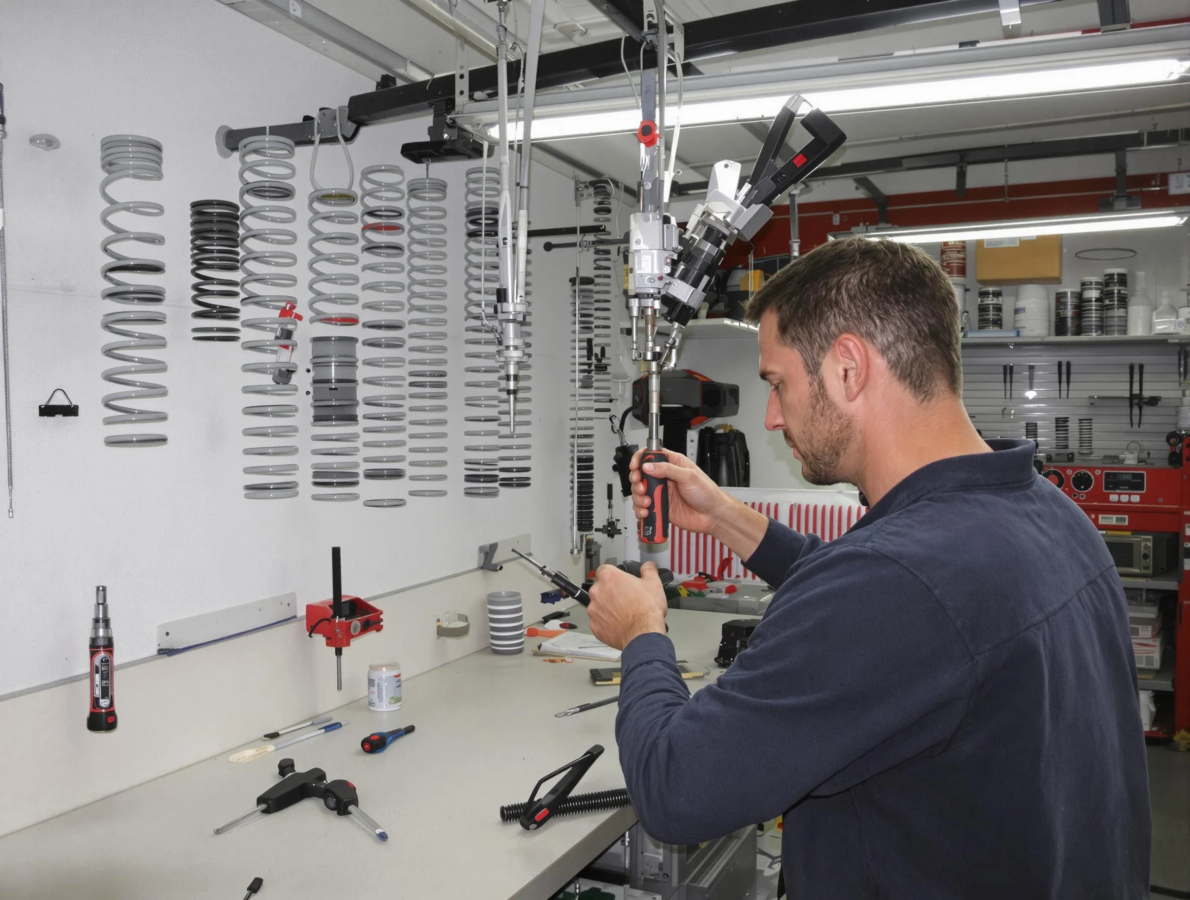 Roseville Garage Door Repair safety certified technician performing precision spring replacement in Roseville