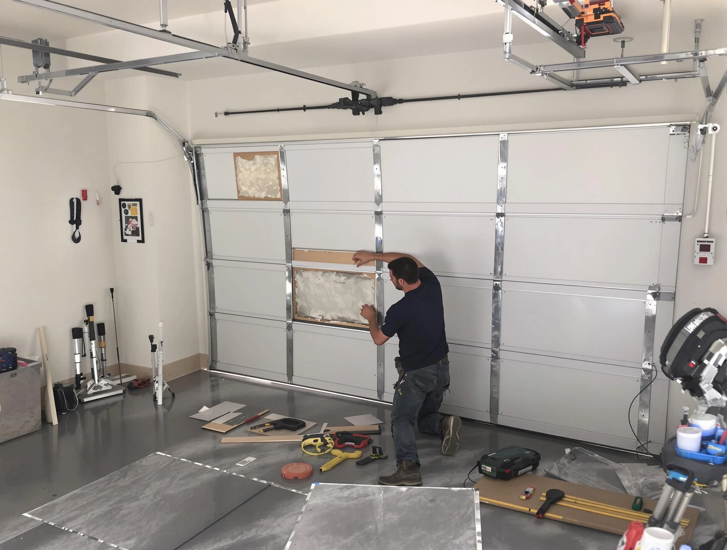 Garage Door Panel Repair in Roseville