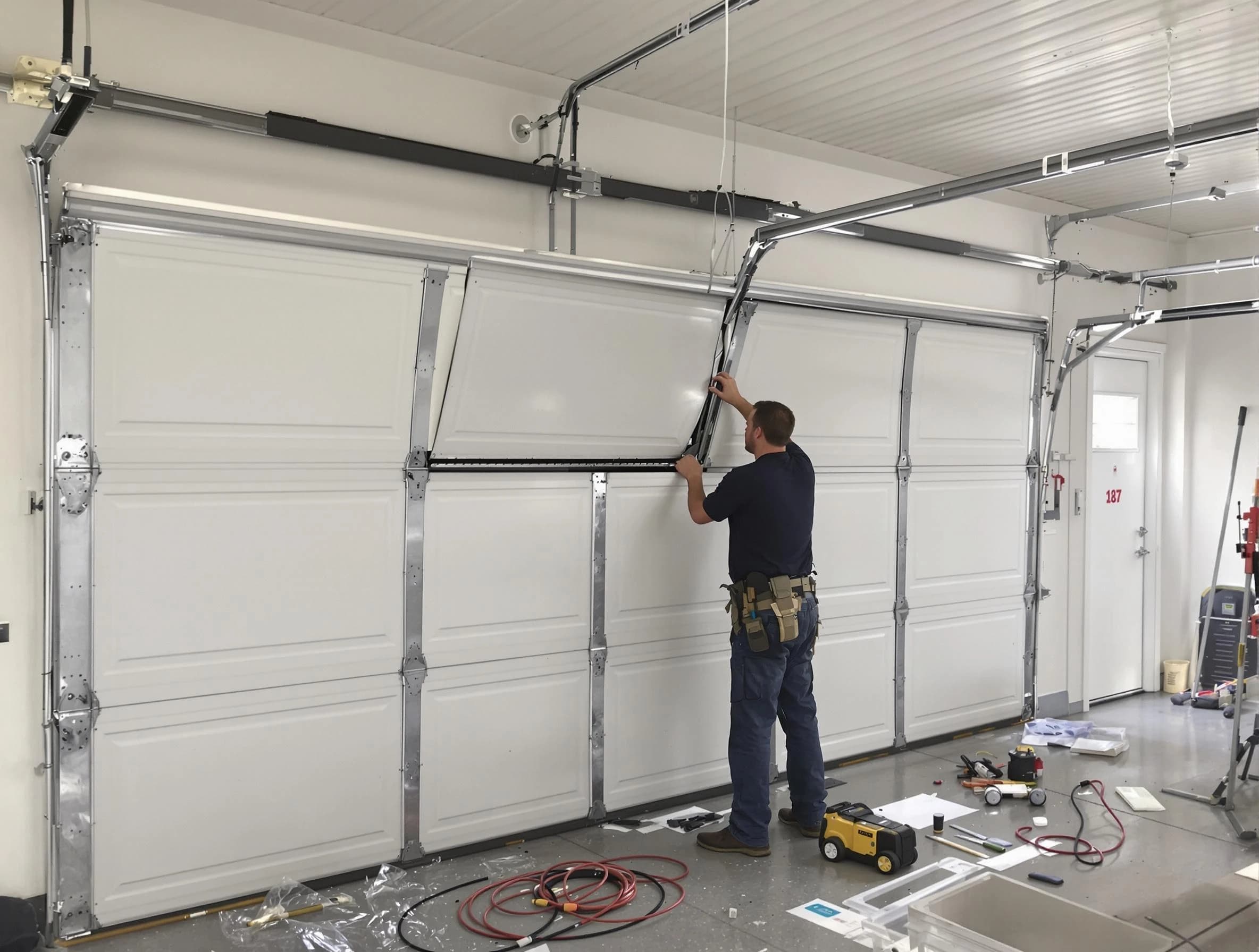 Garage Door Section Replacement in Roseville
