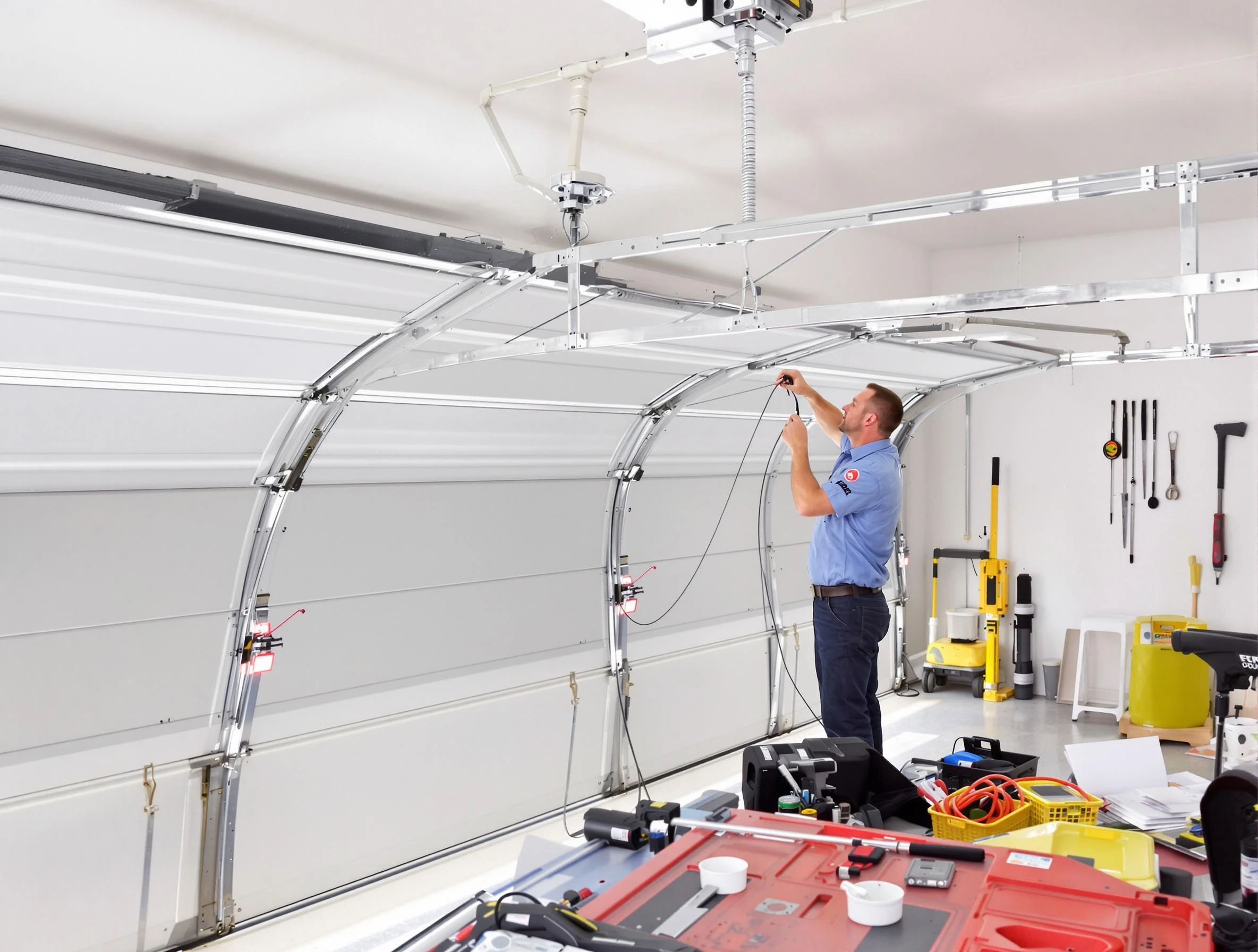 Garage door cable repair service by Roseville Garage Door Repair in Roseville