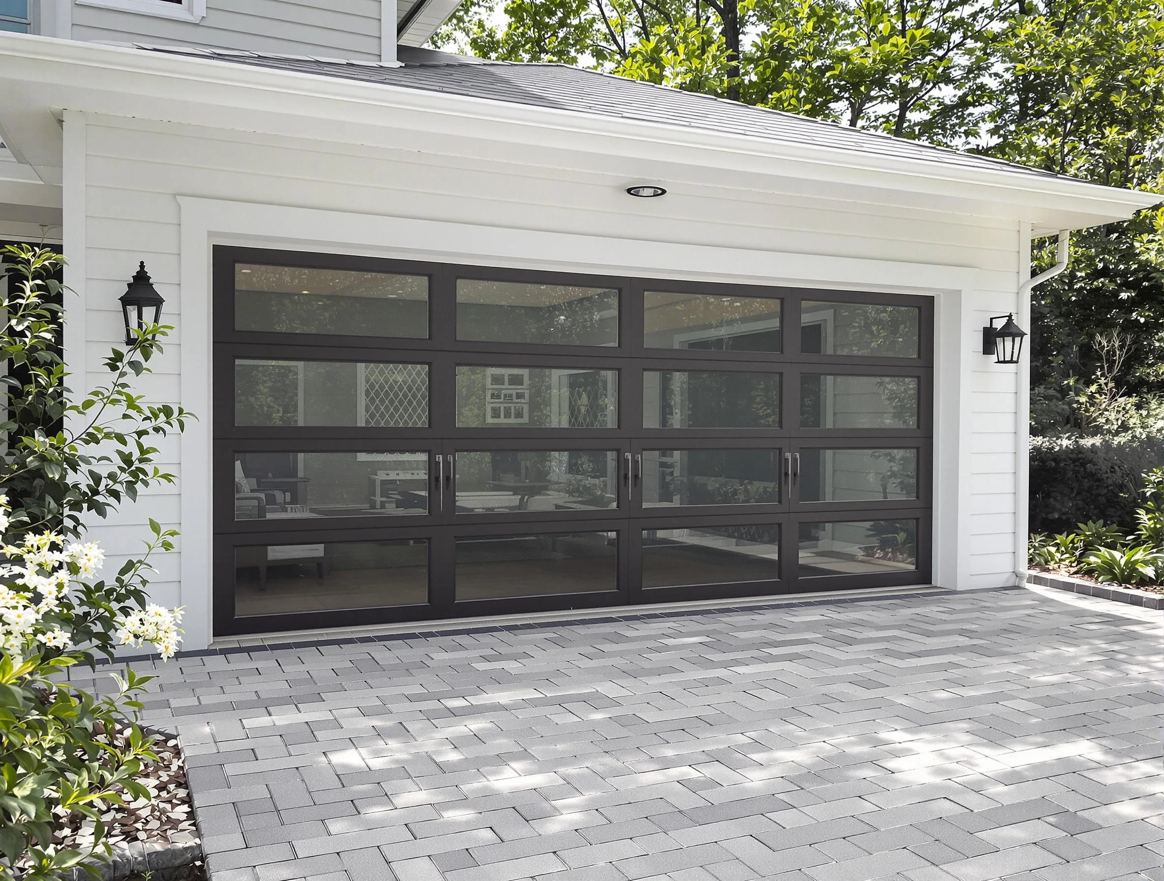 Roseville Garage Door Repair design specialist presenting custom garage door options to Roseville homeowner