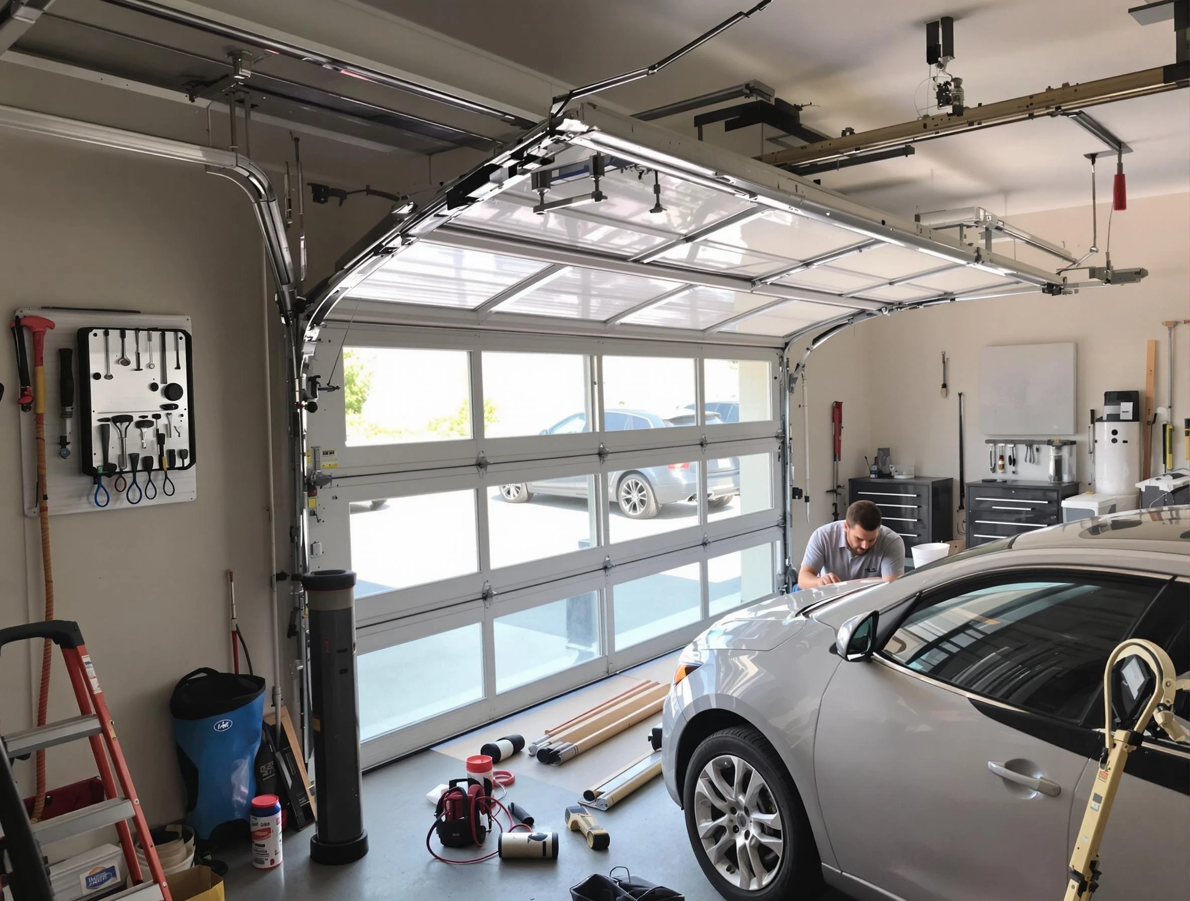 Garage door noise reduction service by Roseville Garage Door Repair in Roseville