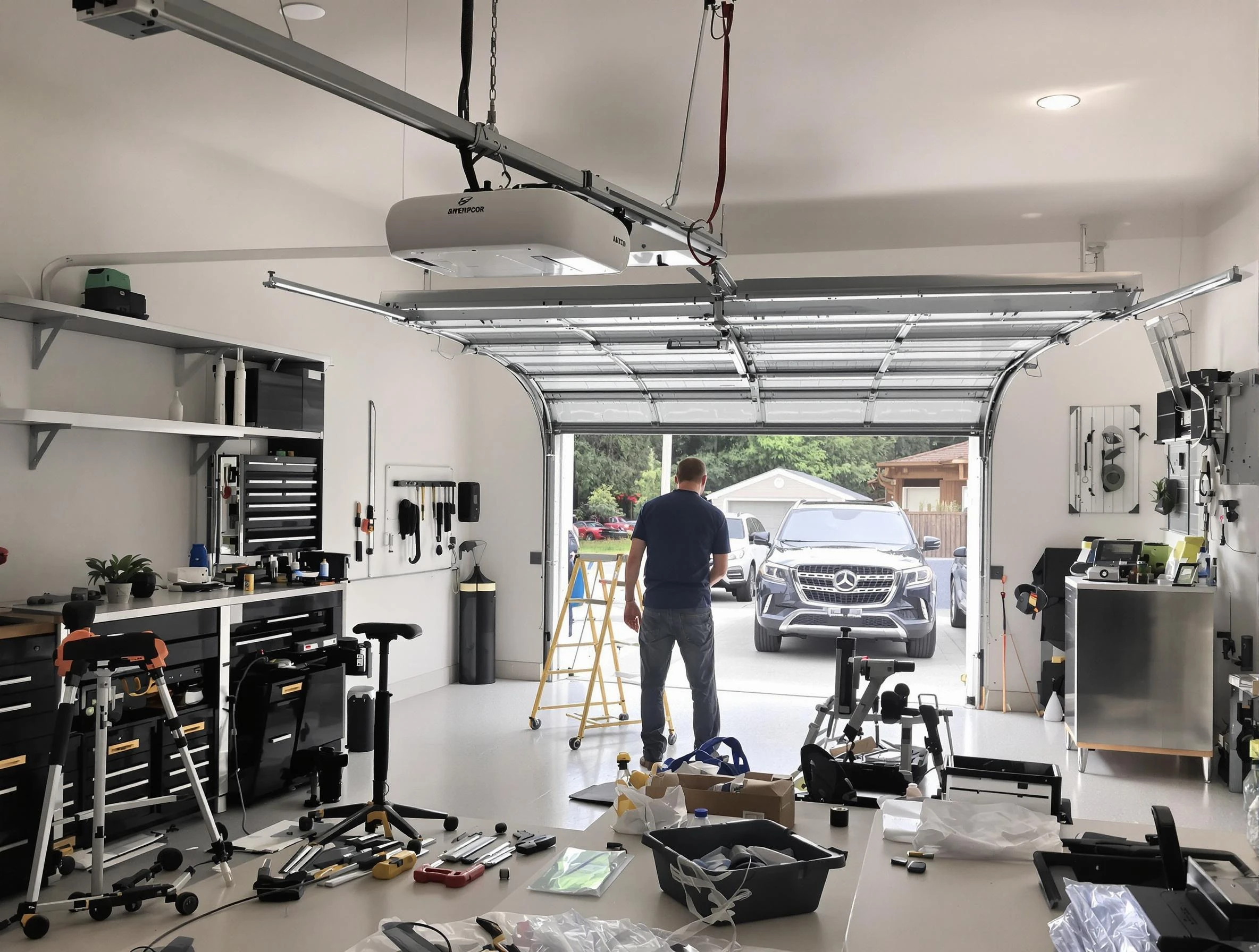 Garage door opener installation by Roseville Garage Door Repair in Roseville