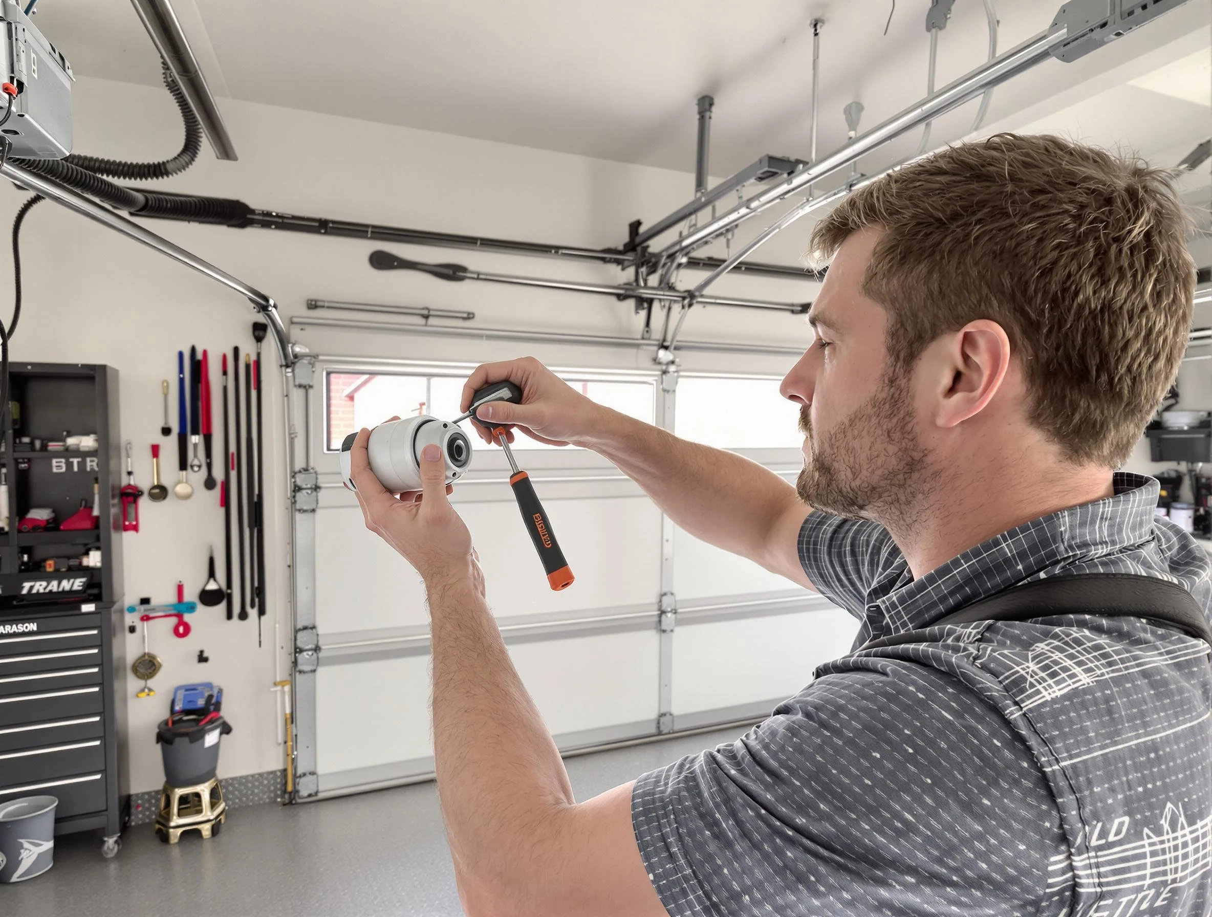 Garage door opener repair service by Roseville Garage Door Repair in Roseville